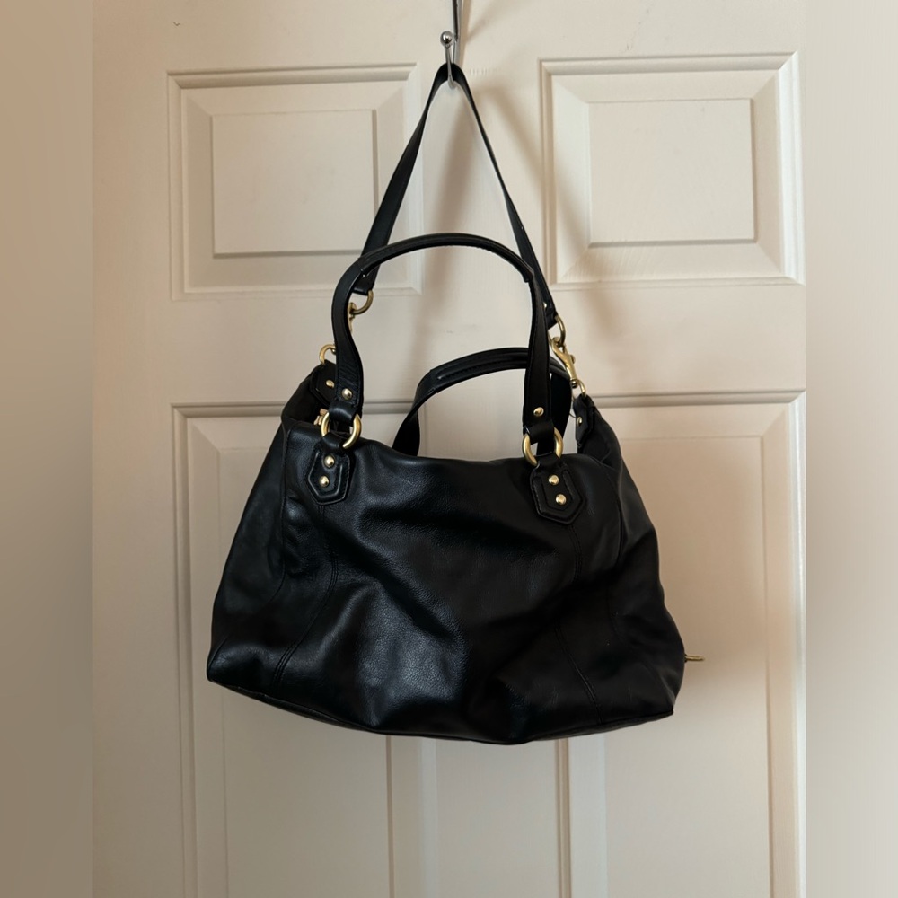 Black Leather Coach Handbag - Picture 10 of 12